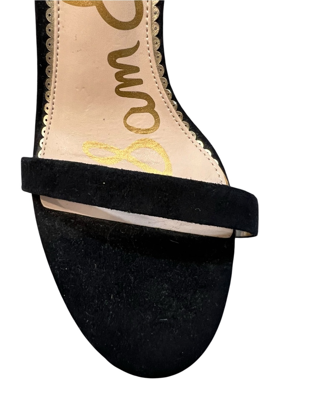 Sam Edelman Ariella Black Suede Ankle Strap Stiletto Heels Size 7 - Picture 8 of 9